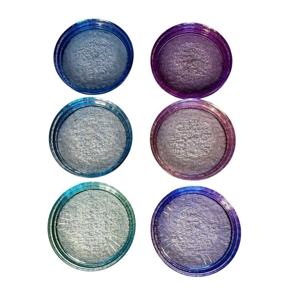 VINTAGE SET OF 6 TUPPERWARE WATERCOLOR PASTELS COASTERS 1671